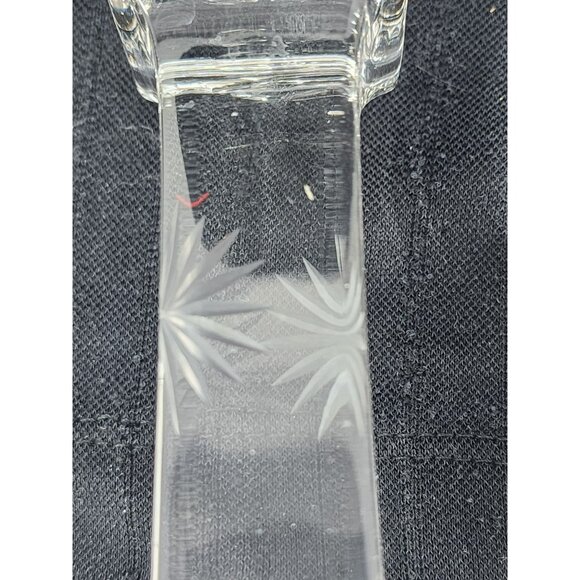Vintage Westmoreland Etched Glass Candlestick Holders Elegant Square Base Design - Picture 7 of 11